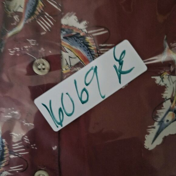 Vintage Reyn Spooner Shirt Mens XL‎ Hawaiian Short Sleeve Marlines AOP Trashed - Picture 14 of 14